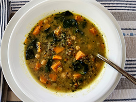 Ginger, Quinoa, and Veggie Soup